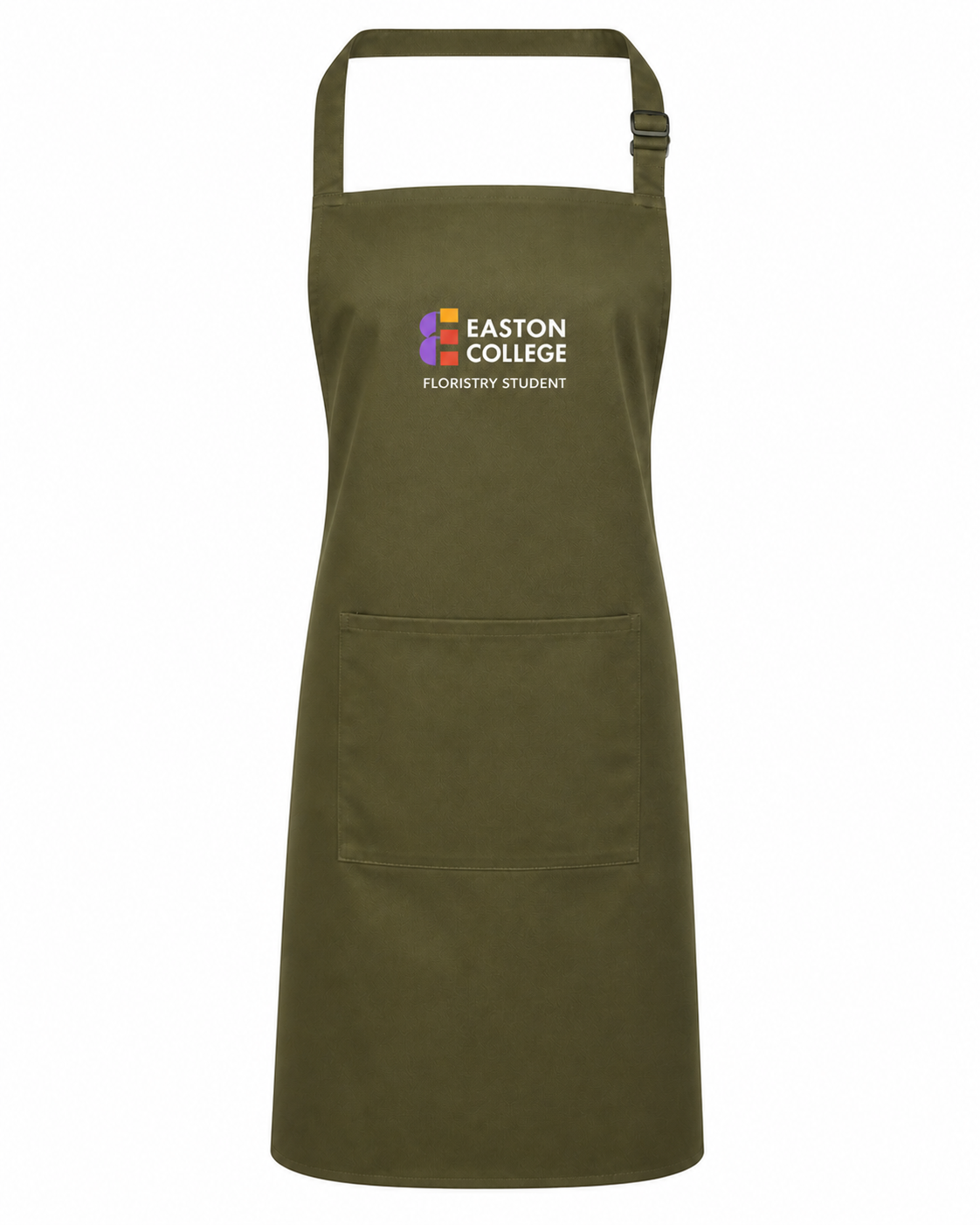 Apron With Front Pocket With Easton Logo and Floristry Student Print