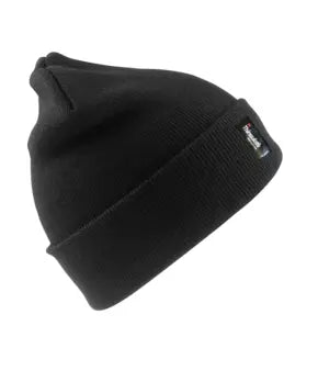 Result Thinsulate Knitted Beanie Black (RC033)