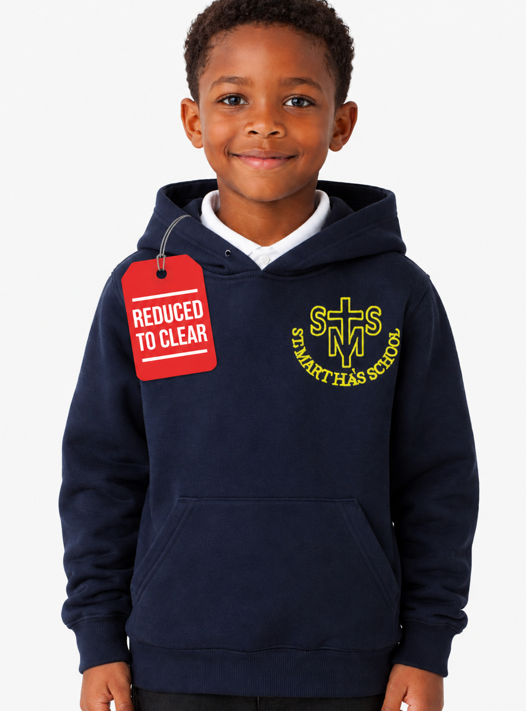 CLEARANCE: Navy PE Hoodie with St Martha's Embroidered Logo