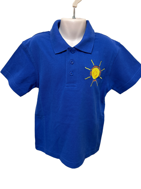 Adult Royal Blue Polo Shirt with Little Sunshines embroidery