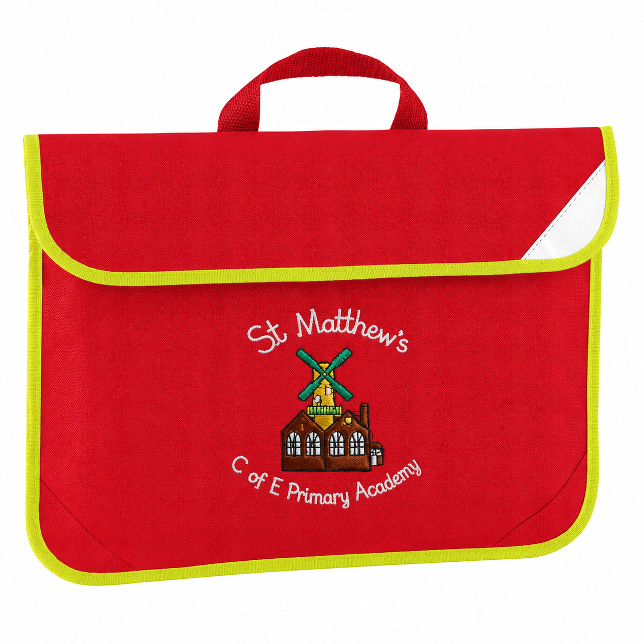Red Book Bag with St Matthews Printed Logo