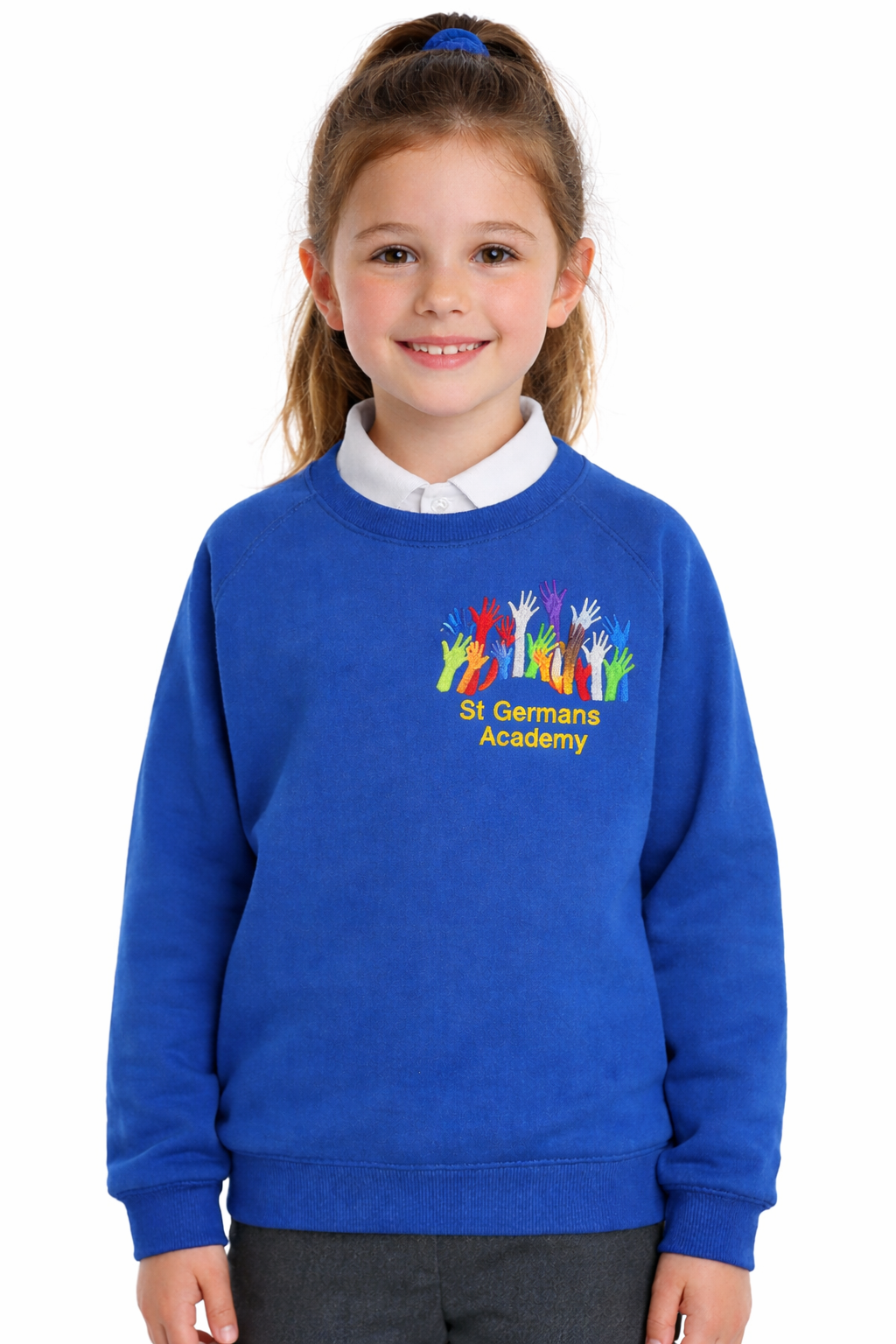 Royal Sweatshirt with St Germans Embroidered Logo