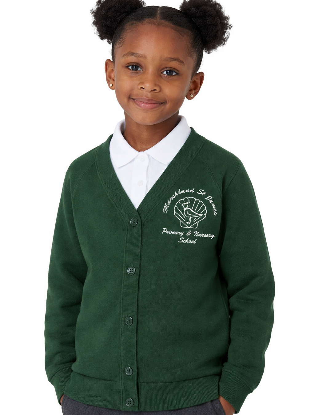 Bottle Cardigan with Marshland Embroidered Logo
