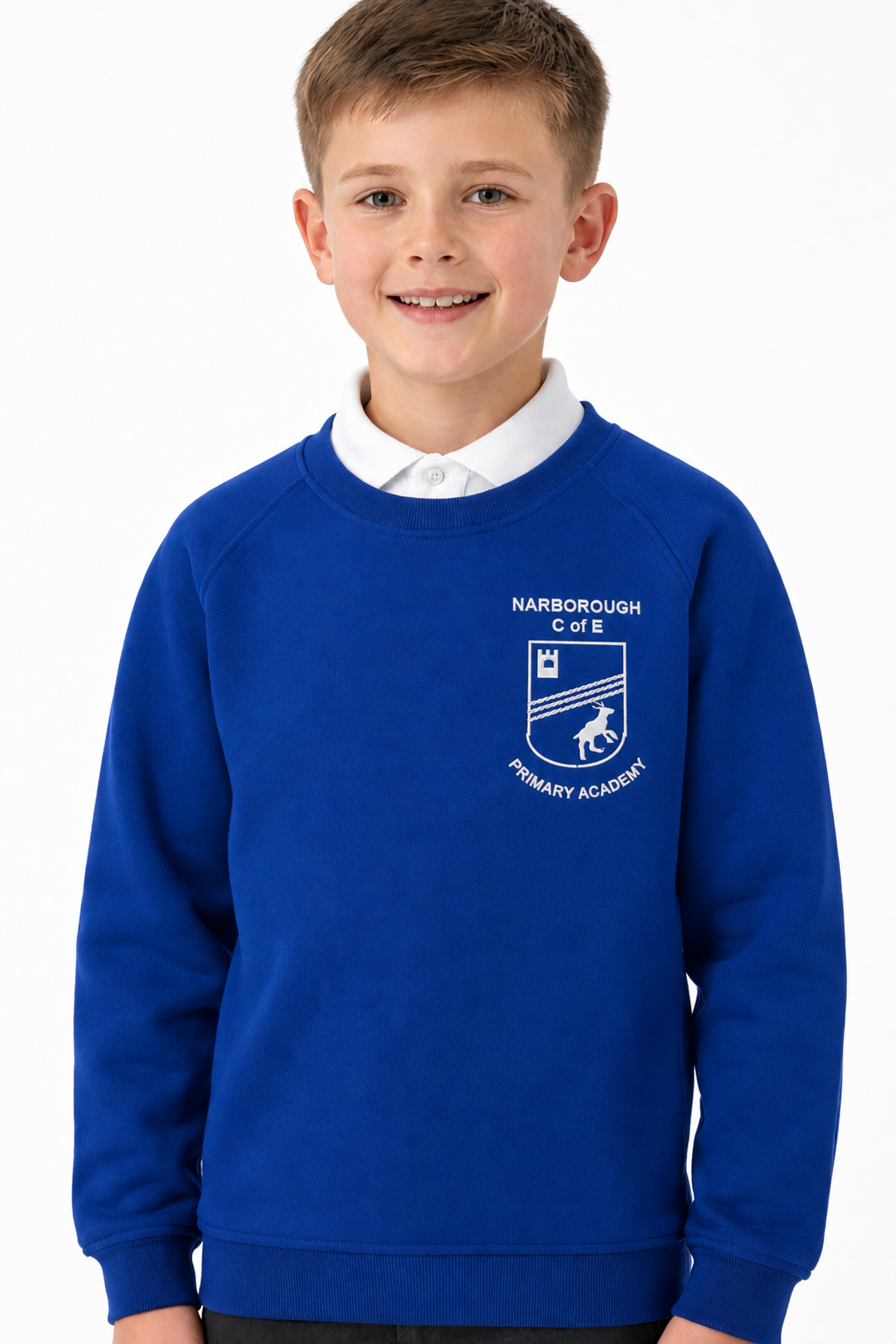 Sapphire Sweatshirt with Narborough Embroidered Logo