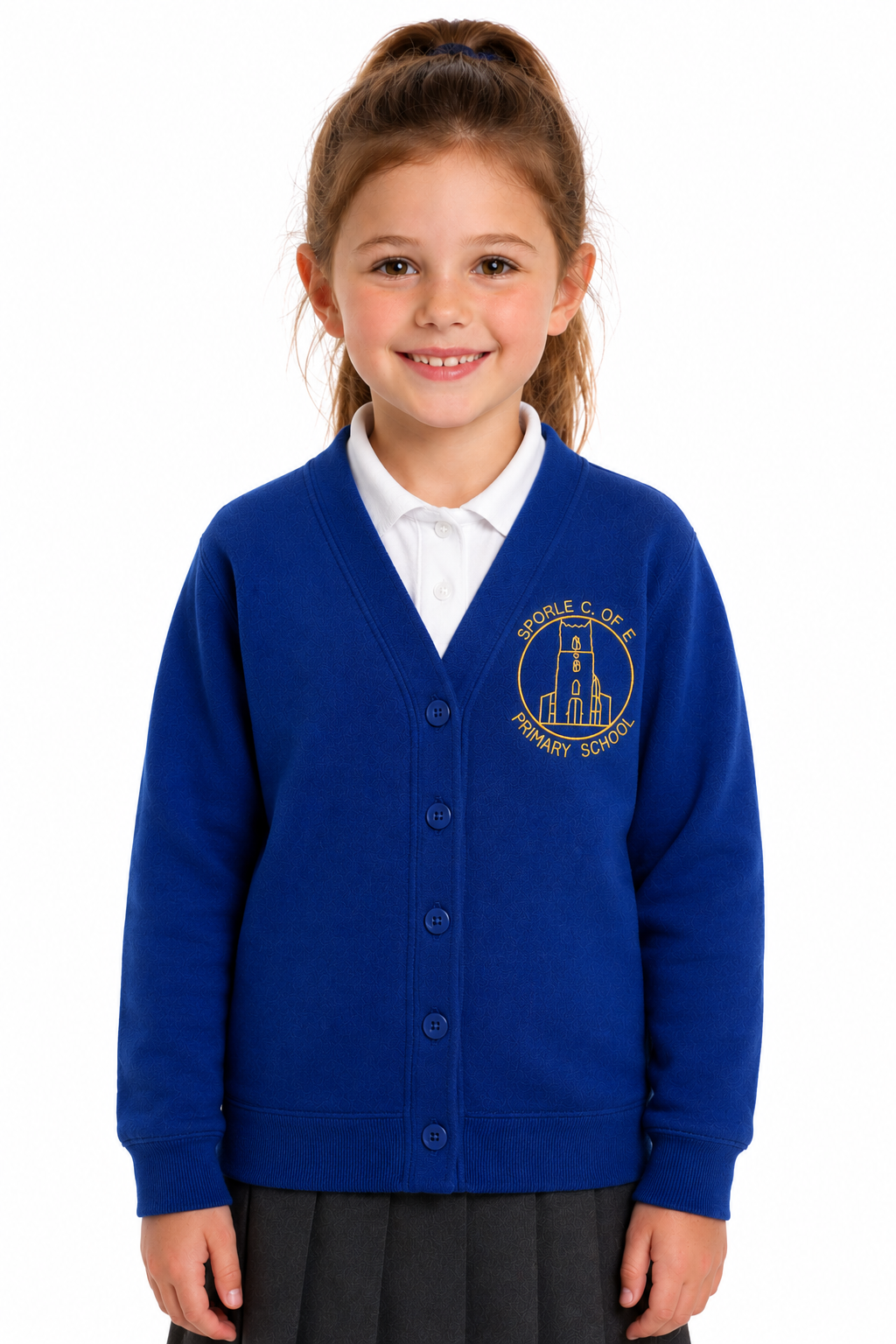 Royal Cardigan with Sporle Embroidered Logo