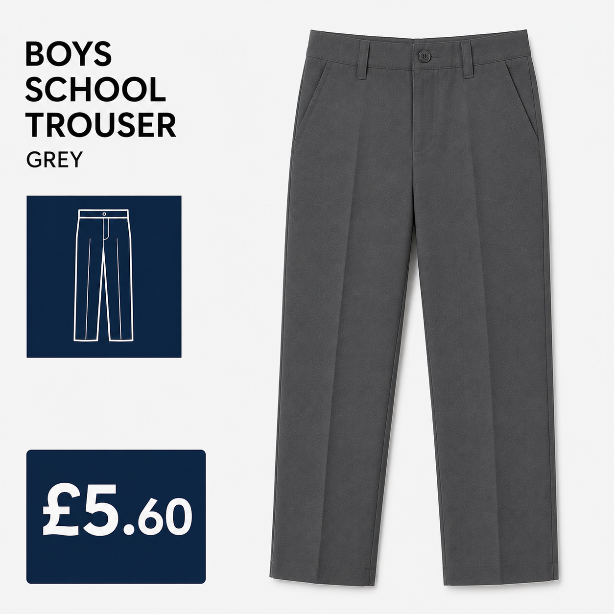'Little Classmates' Younger Boys Grey Trousers