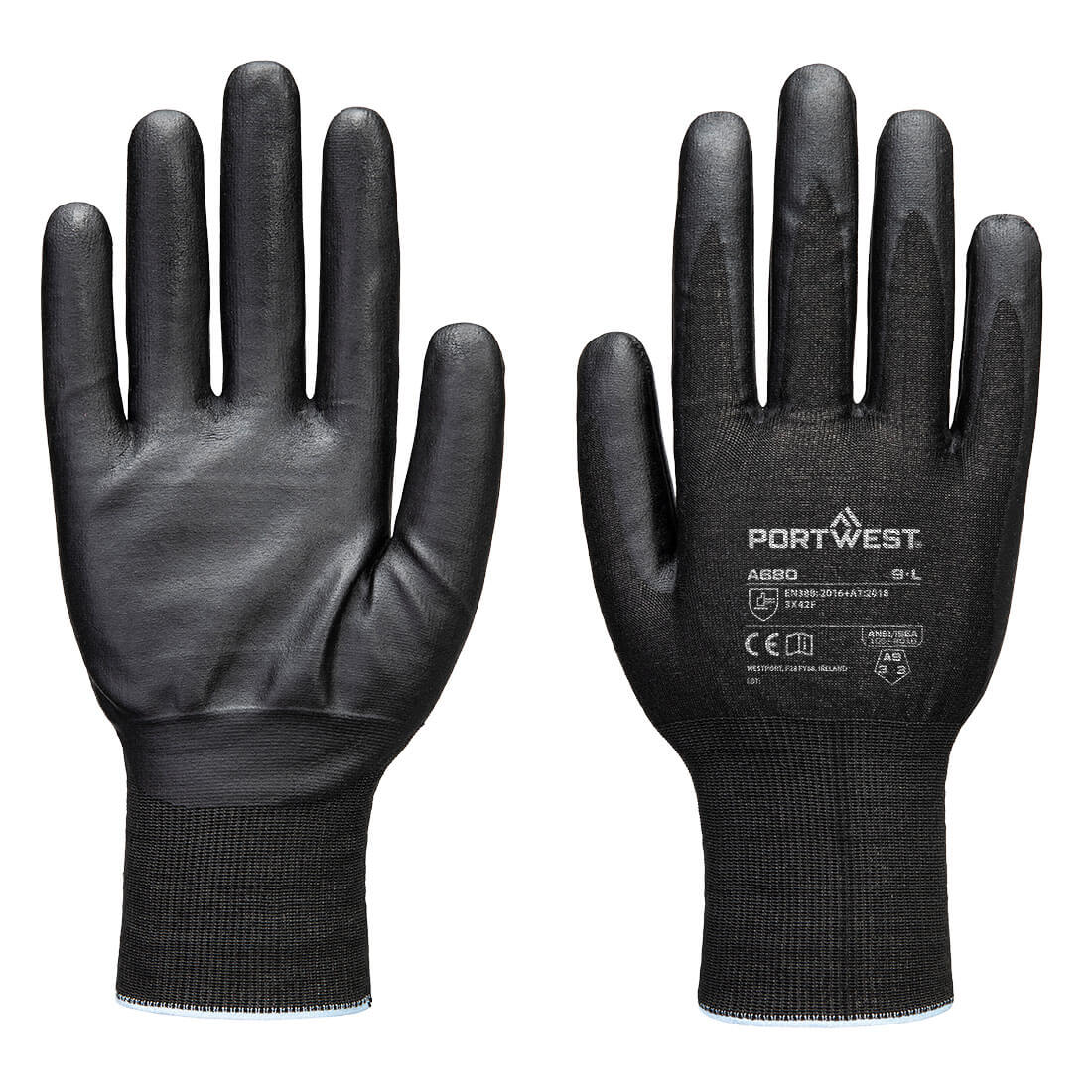 Portwest Cut F21 Nitrile Tungsten Glove A9 Black (A680)