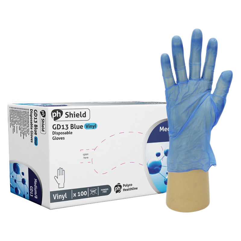Disposable Vinyl Blue Gloves (GD13)