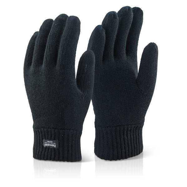 Beeswift Thinsulate Knitted Gloves Black (THGBL)