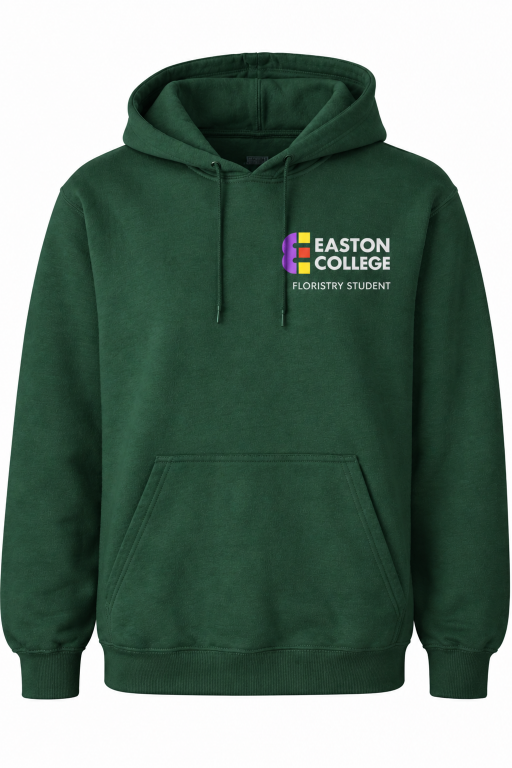 Classic Hoodie in Bottle With Easton Logo and Floristry Student Printed Logo