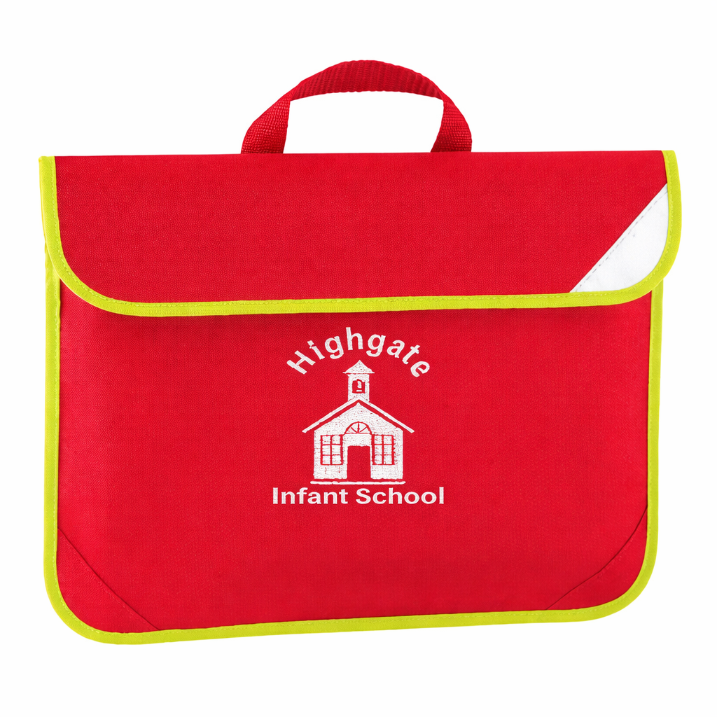 Red Book Bag with Highgate Printed Logo
