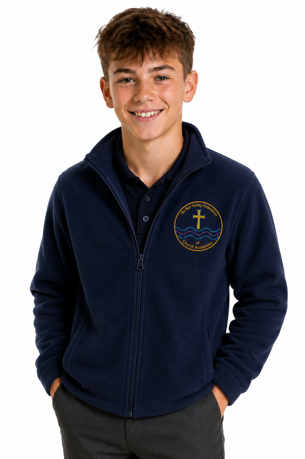 YEAR 6 NAVY Fleece with Nar Valley Federation Embroidered Logo