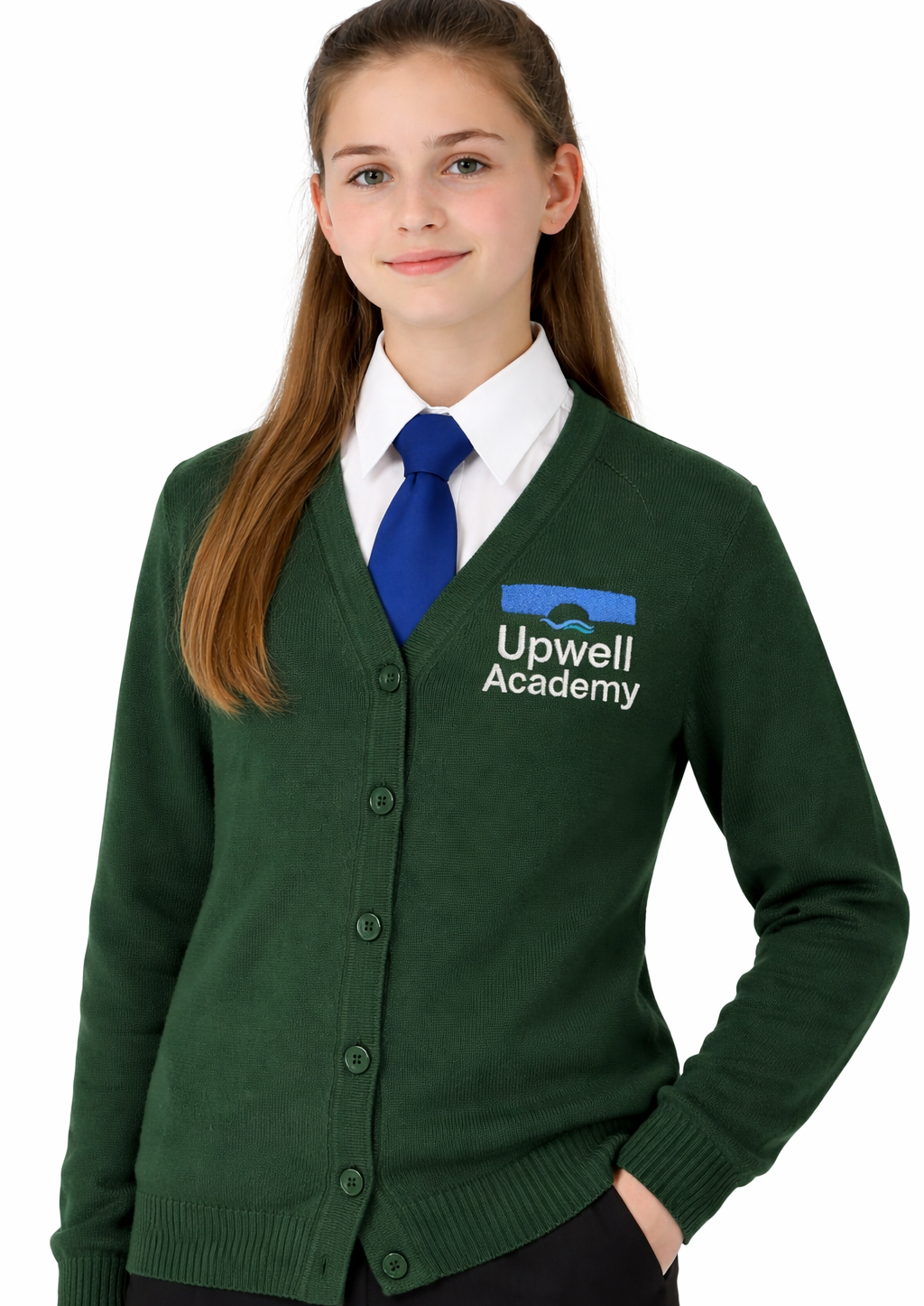 Bottle Cardigan with Upwell Embroidered Logo