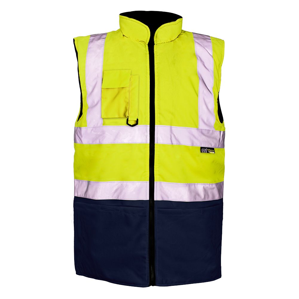 Supertouch Two Tone Bodywarmer Yellow/Navy (SHV1014)