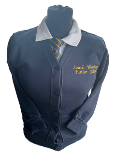 Navy Cardigan with South Wootton Junior Embroidery