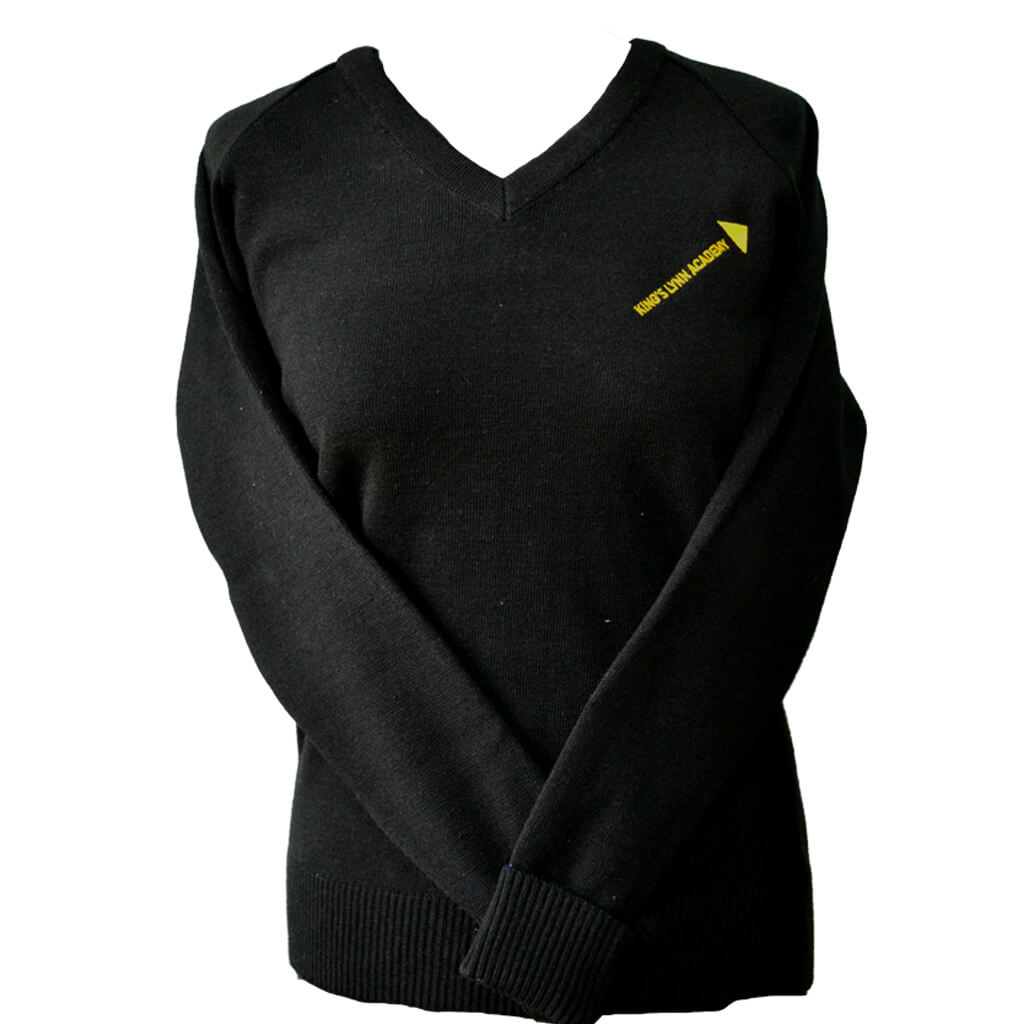 Black Jumper with KLA Embroidered Logo
