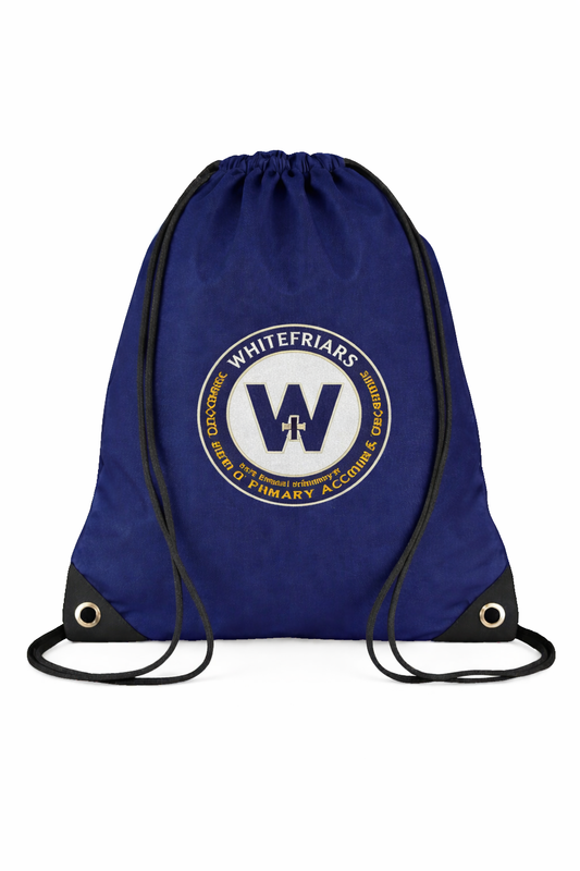 Navy PE Bag with Whitefriars Printed Logo