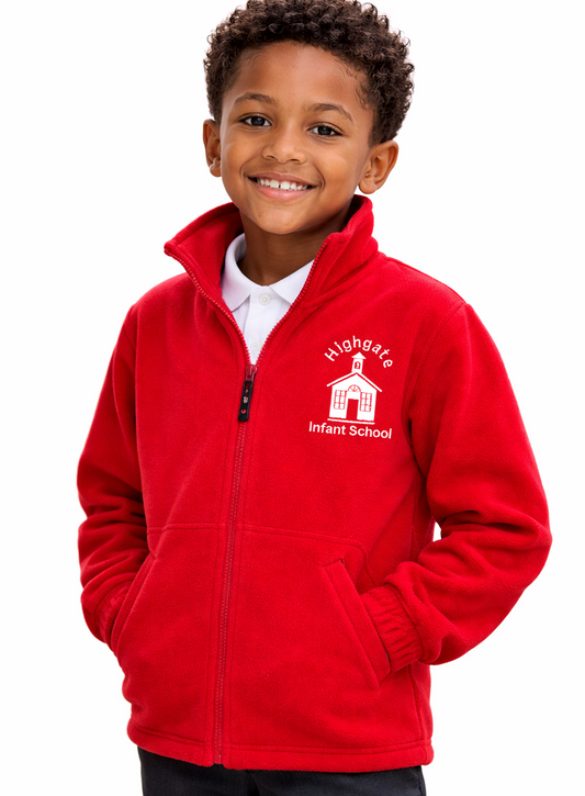 Red Microfleece with Highgate Embroidered Logo