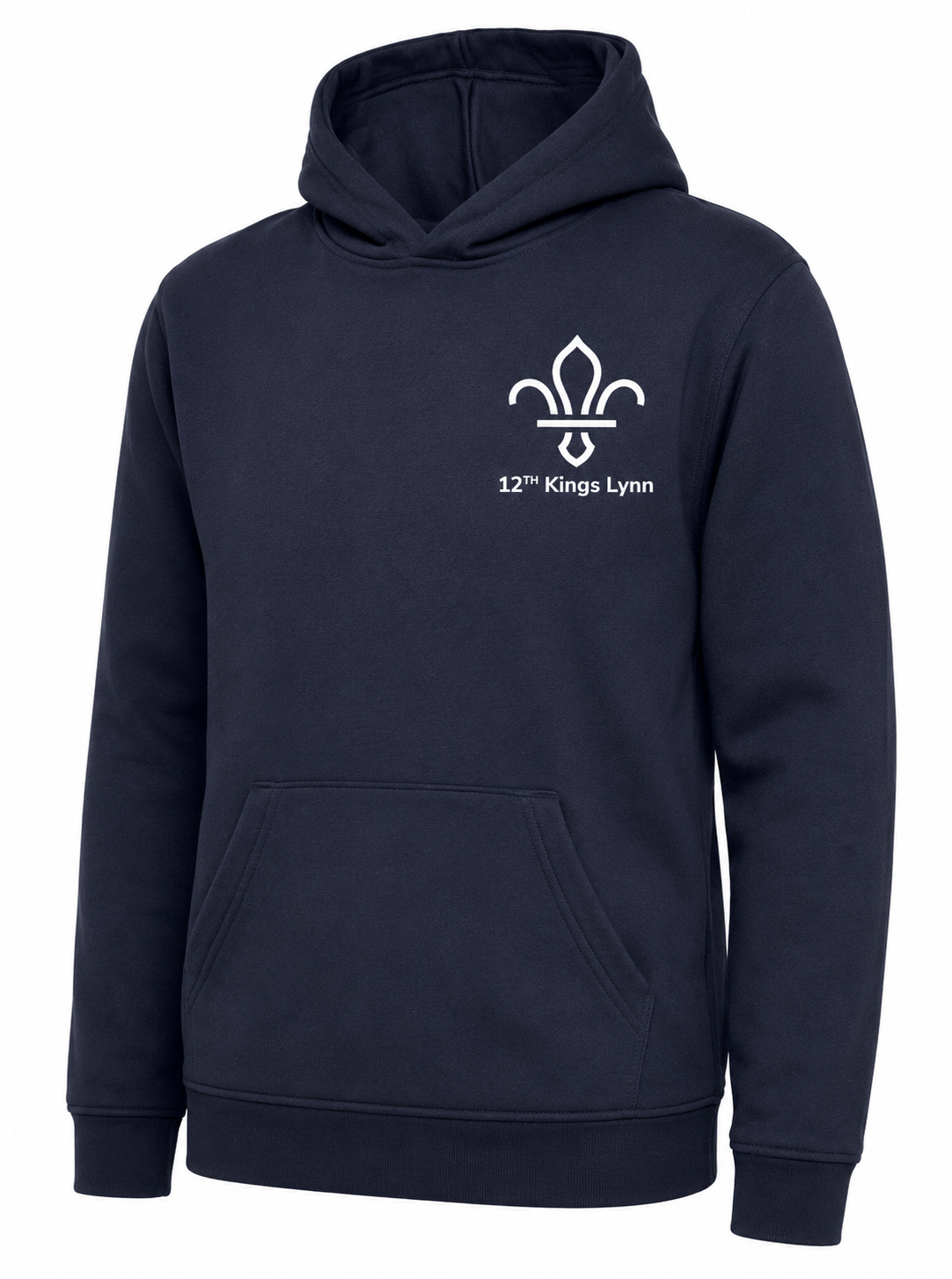 Navy Hoodie with 12th King's Lynn Scout Group Embroidered Logo