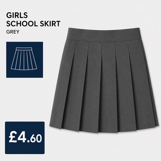 'Little Classmates' Younger Girls Grey Pleated Shirt