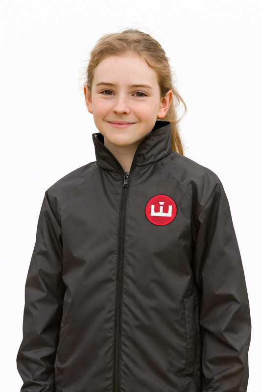 Black Windbreaker Printed with KES Logo