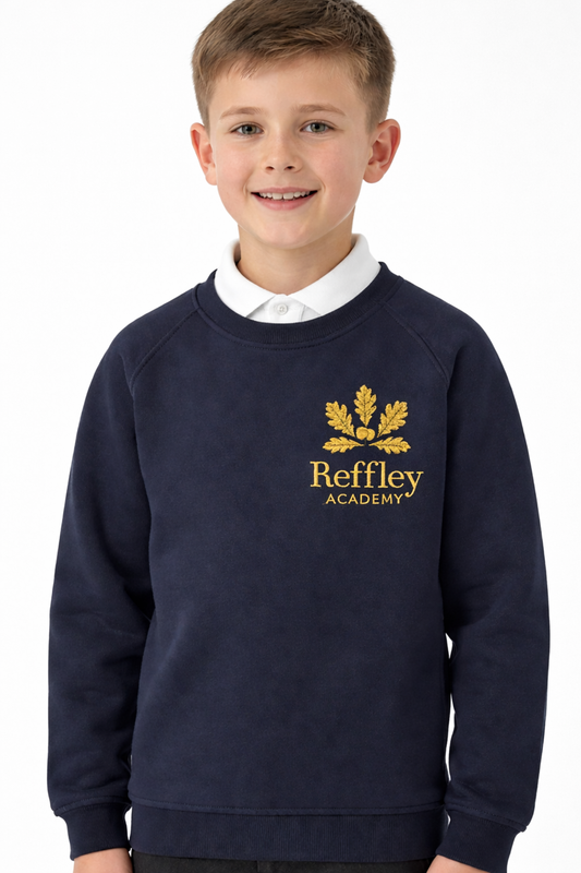 Navy Sweatshirt with Reffley Embroidered Logo