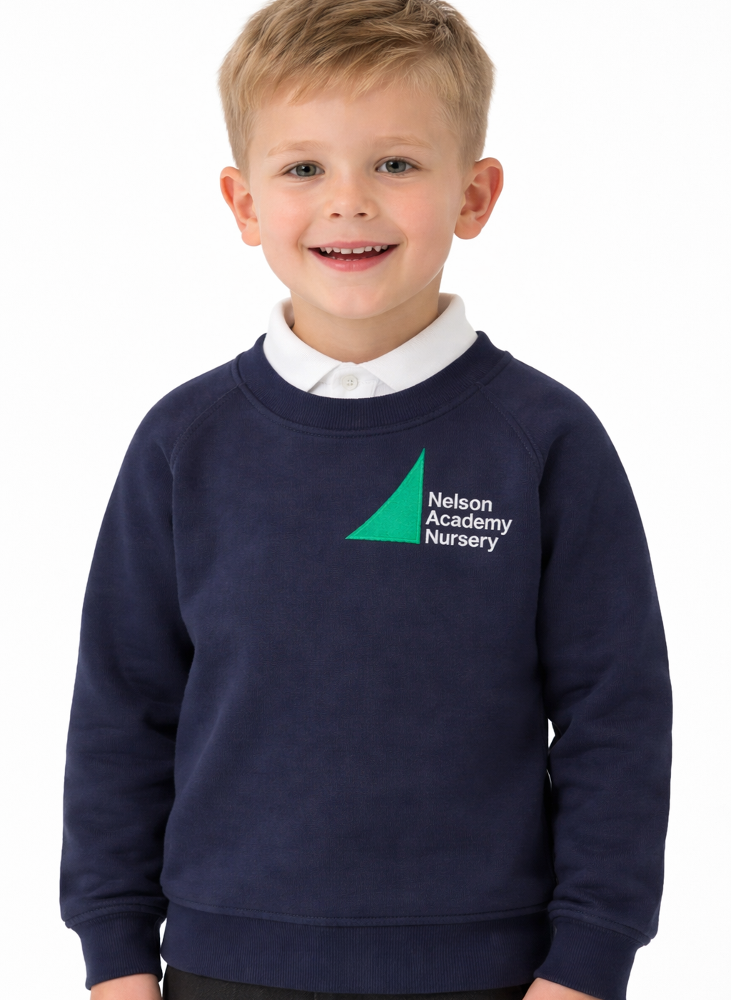 NURSERY Navy Sweatshirt with Embroidered Logo