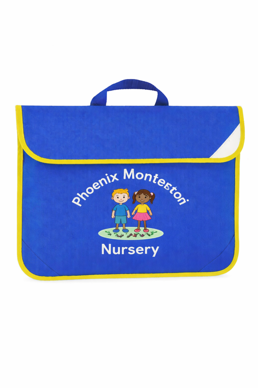 Royal Book Bag with Phoenix Montessori Printed Logo