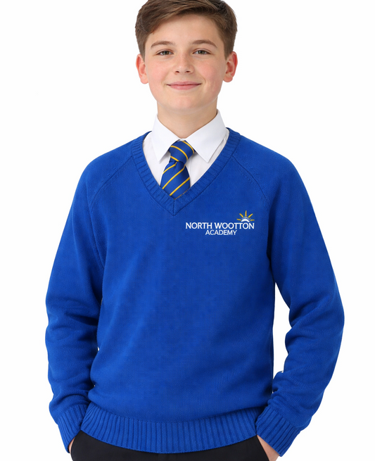 Royal Jumper with North Wootton Embroidered Logo
