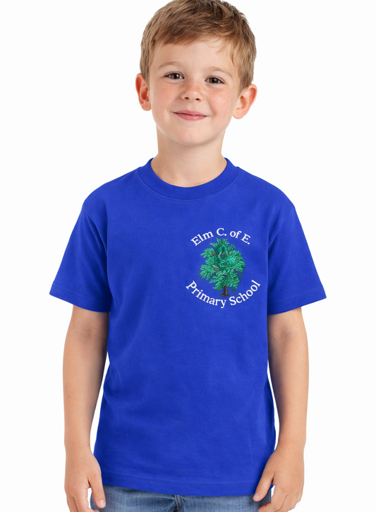 Royal PE T-Shirt with Elm Printed Logo