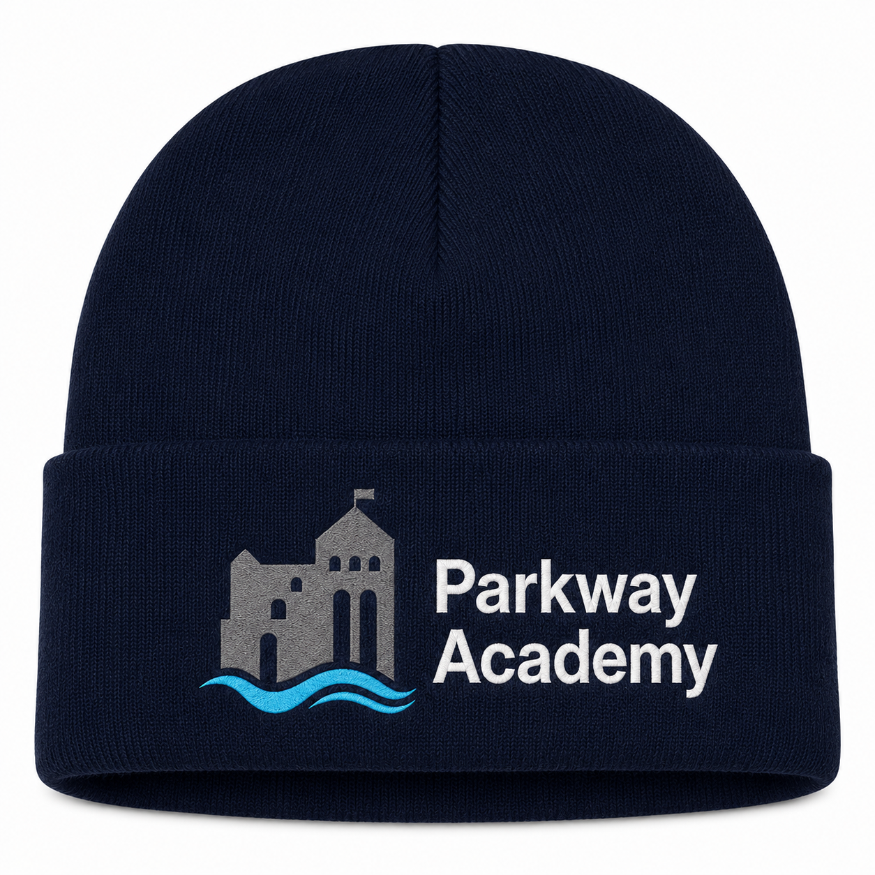 Navy Child's Beanie Hat with Parkway Academy Embroidered Logo
