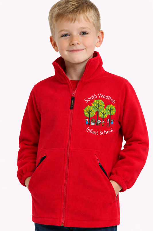 Red Microfleece with South Wootton Infants Embroidered Logo