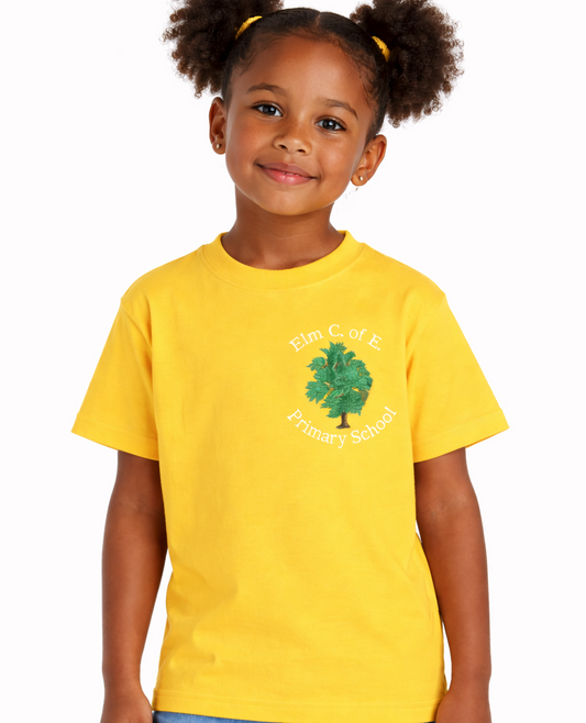 Yellow PE T-Shirt with Elm Printed Logo