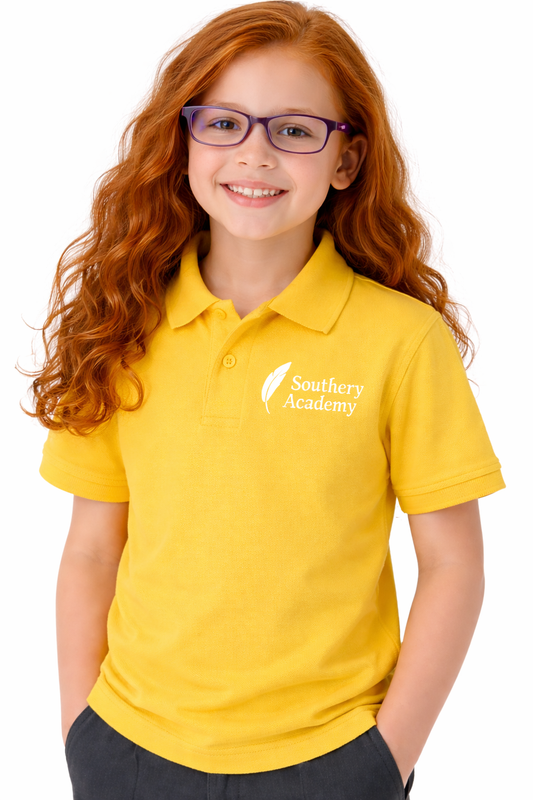 Yellow PE Polo Shirt with Southery Embroidered Logo