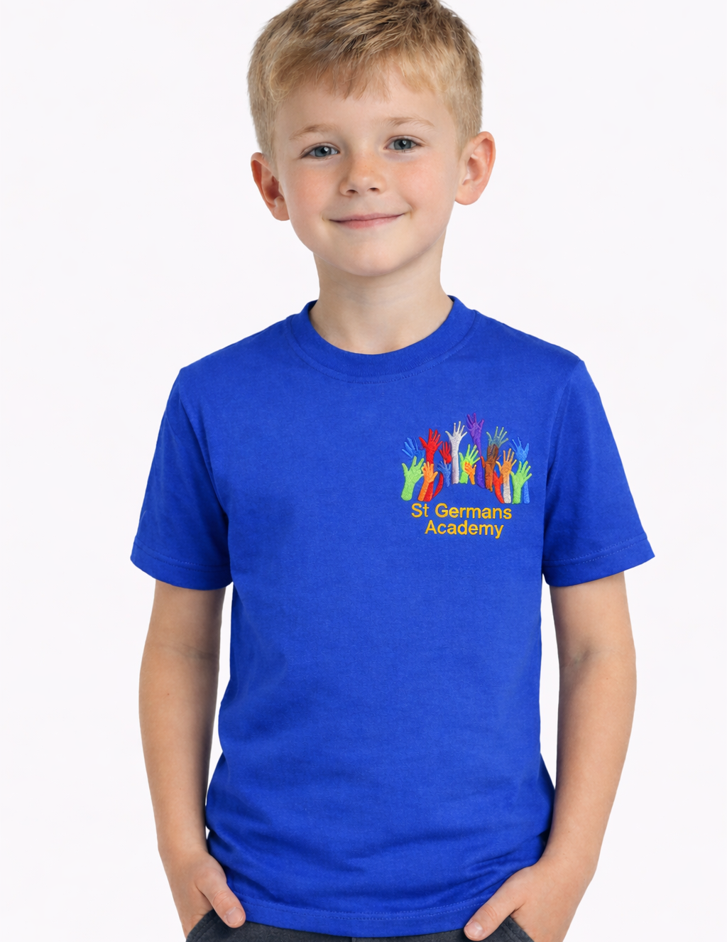 Royal PE T-Shirt with St Germans Embroidered Logo