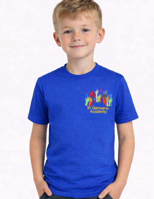Royal PE T-Shirt with St Germans Embroidered Logo