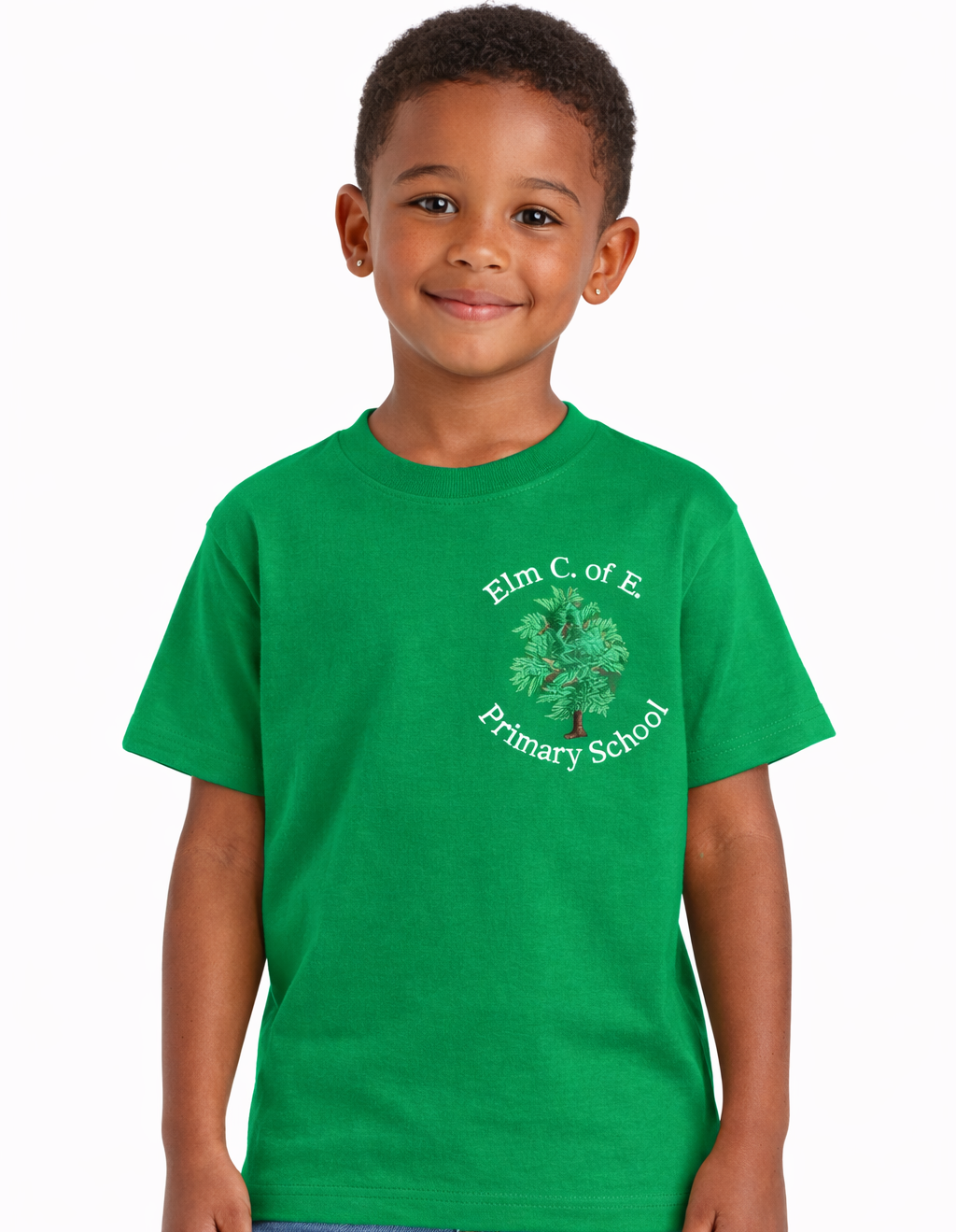 Green PE T-Shirt with Elm Printed Logo