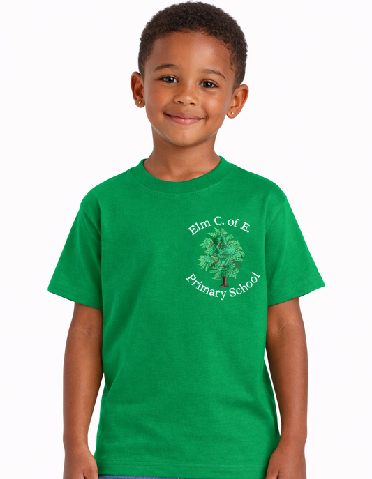 Green PE T-Shirt with Elm Printed Logo