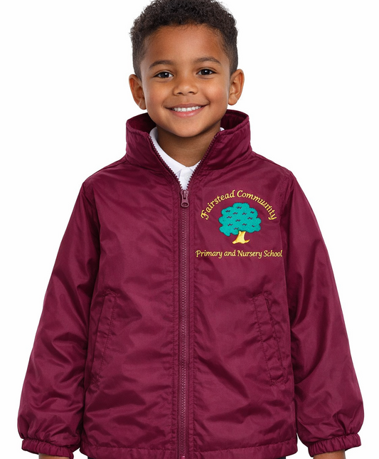 Maroon Eco Showerproof Jacket with Fairstaed Embroidered Logo
