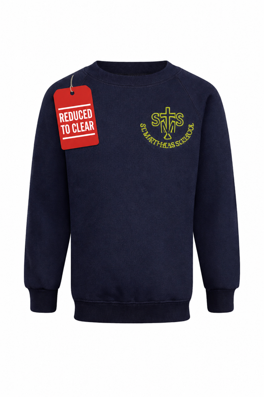 CLEARANCE: Navy Sweatshirt with St Martha's Embroidered Logo