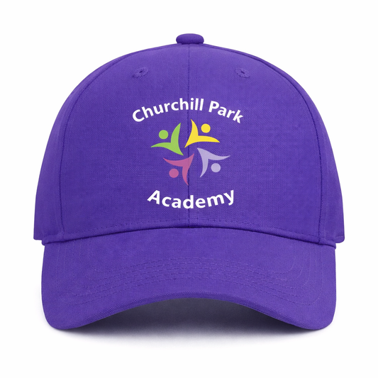Purple Cap with Churchill Park Embroidered Logo