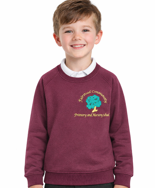 Maroon Sweatshirt with Fairstead Embroidered Logo