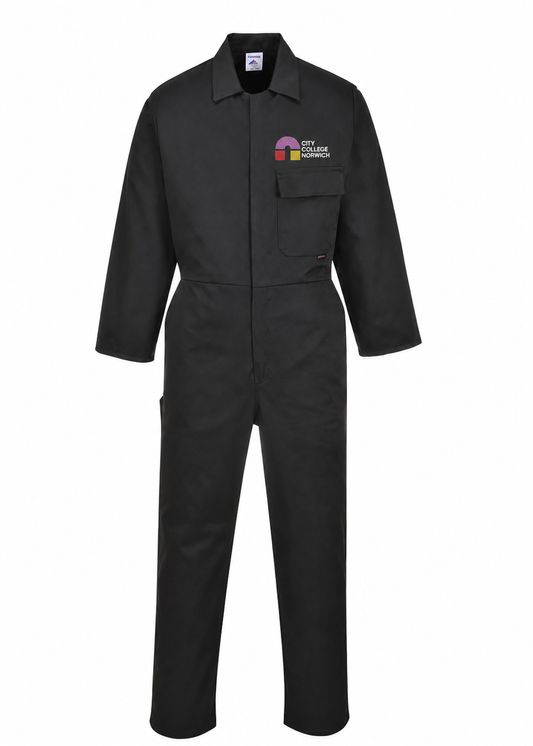 Standard Coverall in Black with CCN Printed Logo