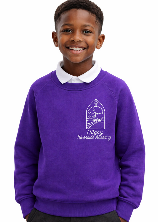 Purple Sweatshirt with Hilgay Embroidered Logo