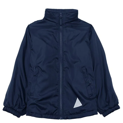 Navy Eco Showerproof Jacket with South Wootton Junior Embroidered Logo