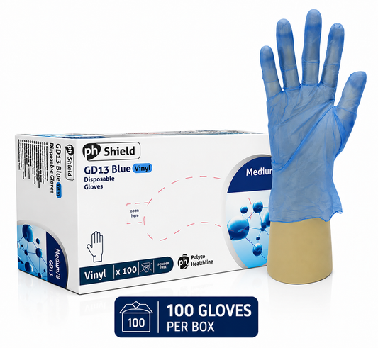 Disposable Vinyl Blue Gloves (GD13)