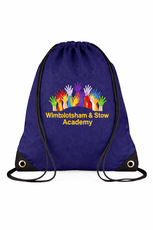Navy PE Bag with Wimbotsham & Stow Printed Logo