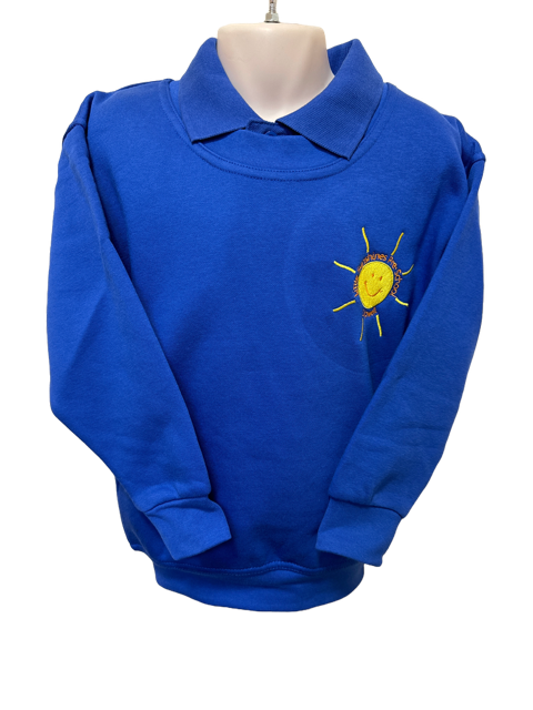 Royal Blue Sweatshirt with Little Sunshines embroidery