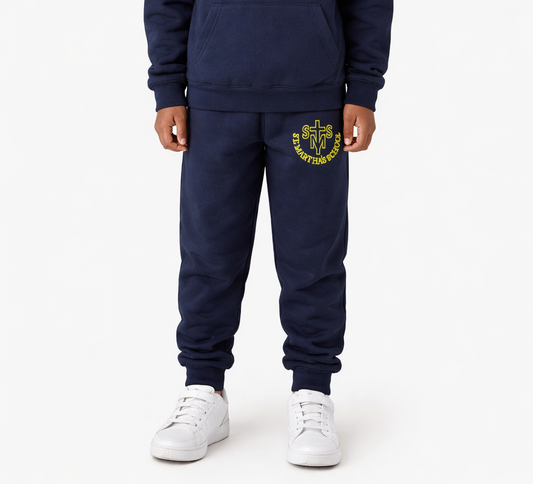 Navy PE Joggers with St Martha's Embroidered Logo