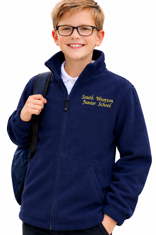 Navy Microfleece with South Wootton Junior Embroidered Logo